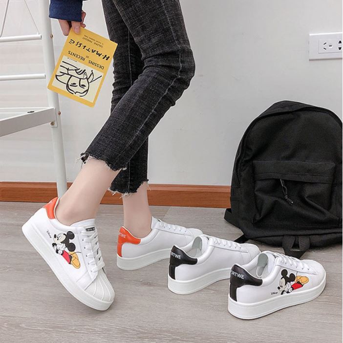 JSSB 9 (SIZE 35-39) RISCE SEPATU SNEAKER MOTIF MICKEY MOUSE IMPORT WANITA CEWEK PEREMPUAN JAKARTA