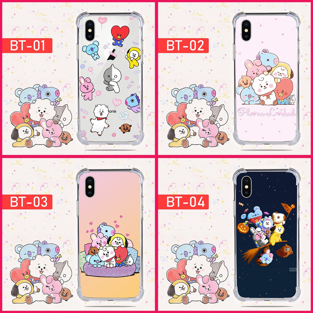 Softcase BT21 Phone 6 6S 6Plus 6S Plus iphone 7 8 7 plus 8 plus X XS XR xs max Iphone 11 pro max 12 mini 12 pro max 13 mini 13 14 pro max