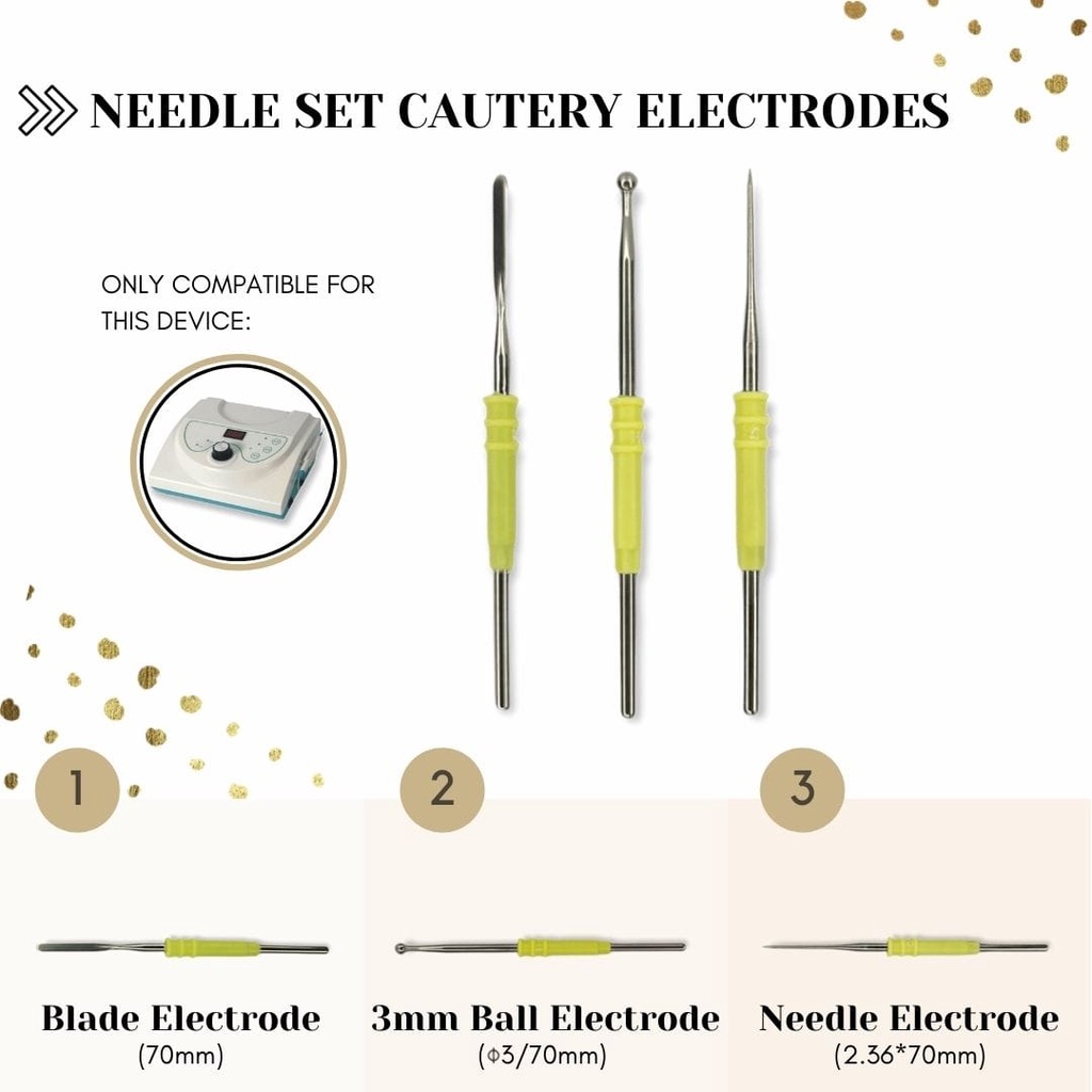 Set Electrodes cautery Needle gdz for machine cauter gdz only