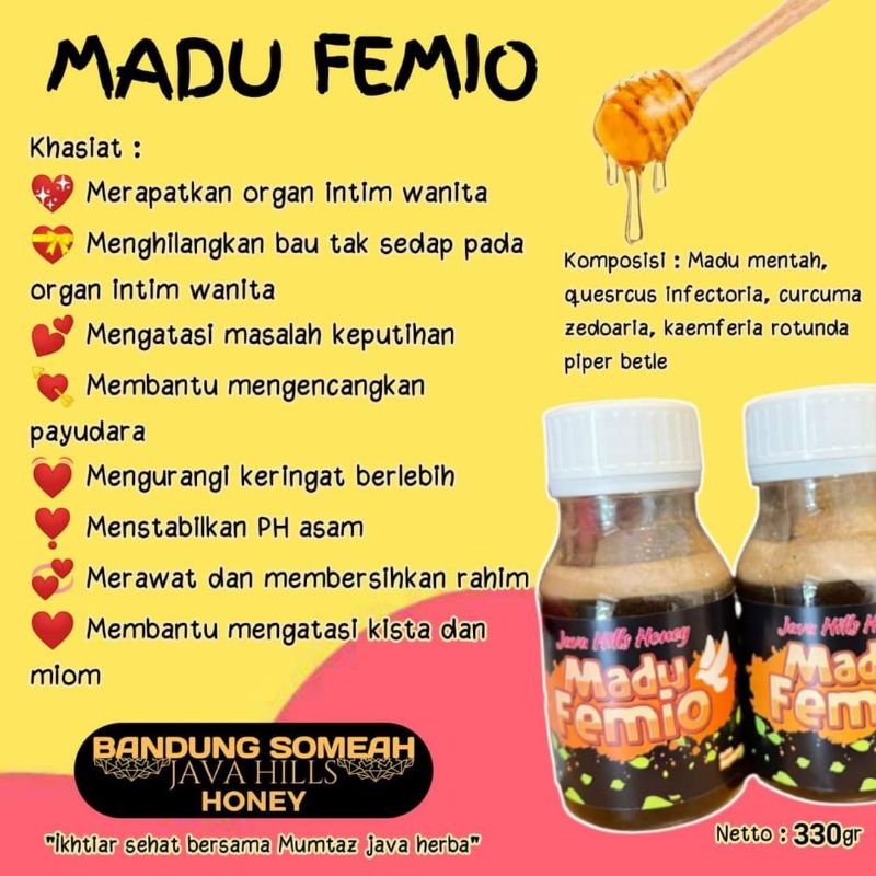 MADU FEMIO / JAVAHILLS HONEY / MADU WANITA