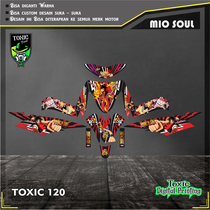 Sticker Decal YAMAHA MIO SPORTY KARTUN MERAH