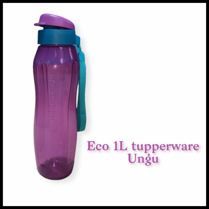 Botol Air Minum Eco 1Liter Tupperware Warna Fanta Dan Hitam 2Pcs Promo