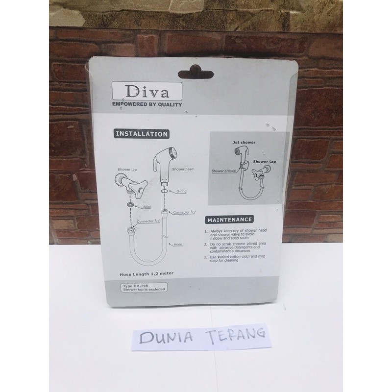 Toilet Shower DIVA Putih Set - White Jet Shower Bidet WC Kloset Closet Cebok Semprotan Kamar Mandi