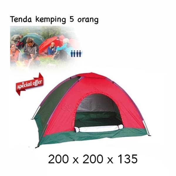 Alan - Tenda Camping Tenda Outdoor Tenda Hiking Tenda Kemah 4-5 Orang