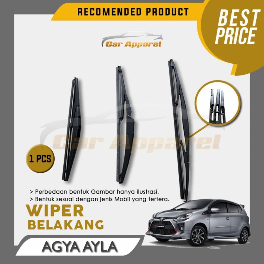 Wiper Belakang Agya Ayla Rear Wiper Agya Ayla 12 inch