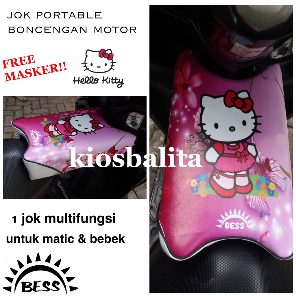 FREE MASKER &amp; BUBBLE WRAP!! JOK PORTABLE  PRINTING MULTIFUNGSI KURSI BONCENGAN MOTOR ANAK/ JOK MOTOR