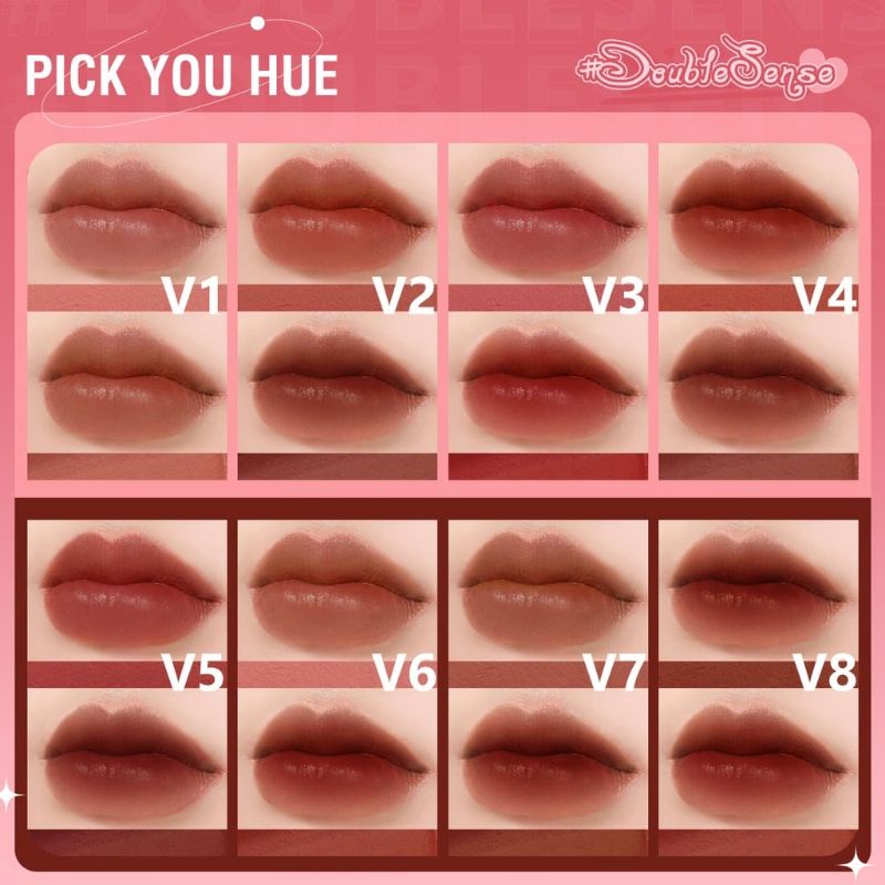 Pinkflash Duo Lip Gloss Double Sense 2in1 Dual Ended Lipstick Ombrelips Matte