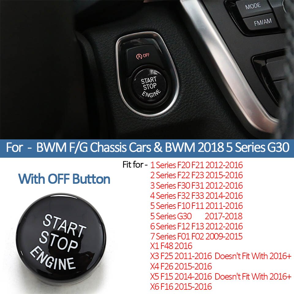 Tombol Start Stop Mesin Mobil Untuk Bmw X1 X3 X5 X6 F15 F16 F25 F30 F10 F20 F01 G02 G30 G38 G11 G12