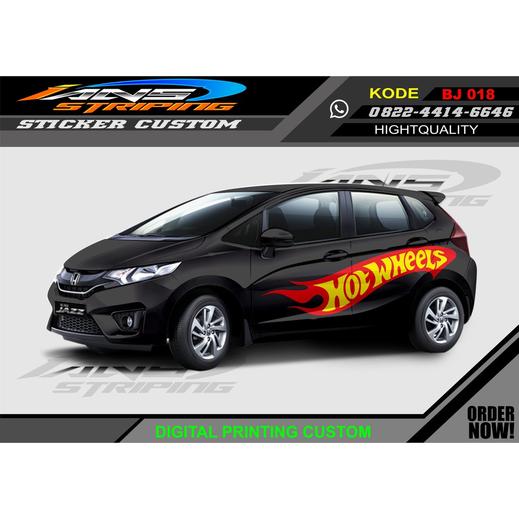 VARIASI STICKER MOBIL HONDA JAZZ HOTWEEL