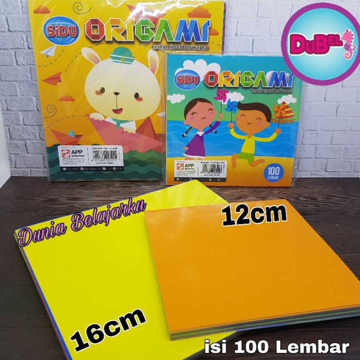 

Senikertas- Kertas Origami Sidu / Kertas Lipat Origami Sidu Kecil Besar / Isi 100 - 12X12Cm -Kertas-