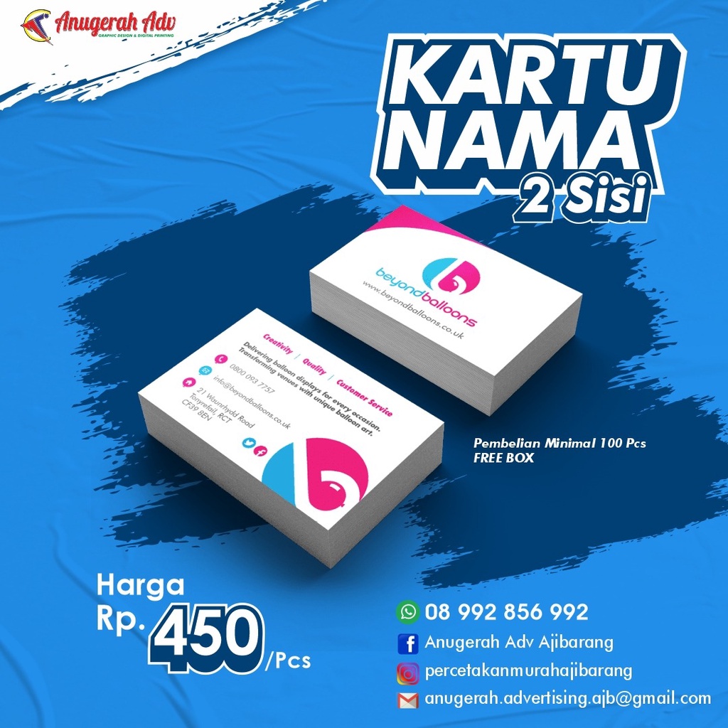 

KARTU NAMA 2 SISI
