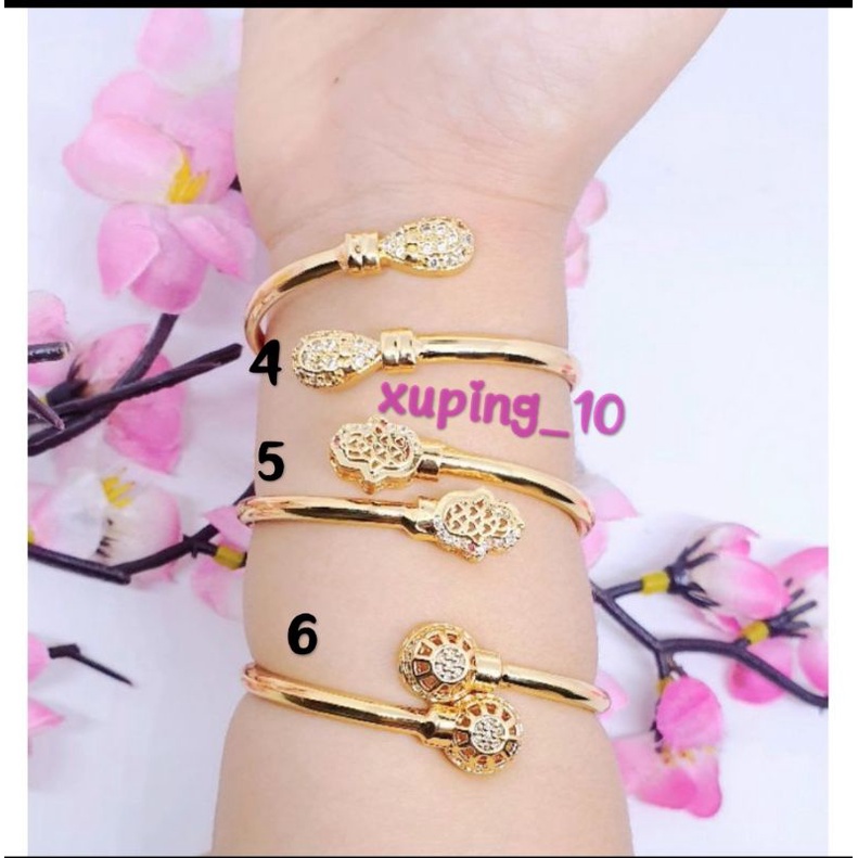 Perhiasan Gelang Bangle Anak Xuping Fleksibel Berlapis Emas