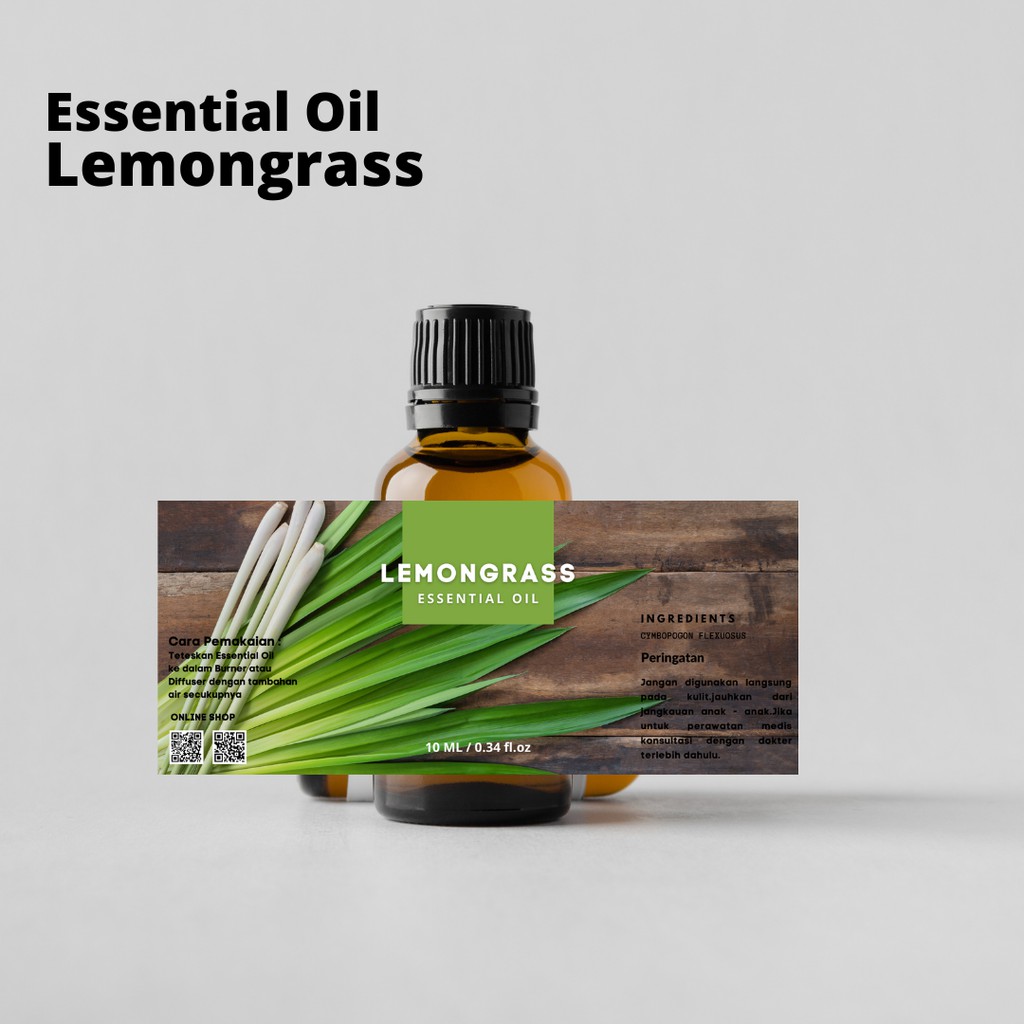 Pengharum ruangan minyak esensial Essential Oil burner / Aromaterapi Lemongrass / Minyak atsiri Sereh Dapur