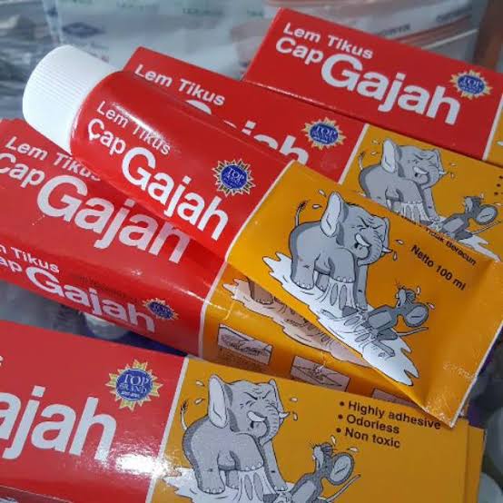 Lem Tikus Cap Gajah Tube 100 mL | Perangkap Tikus