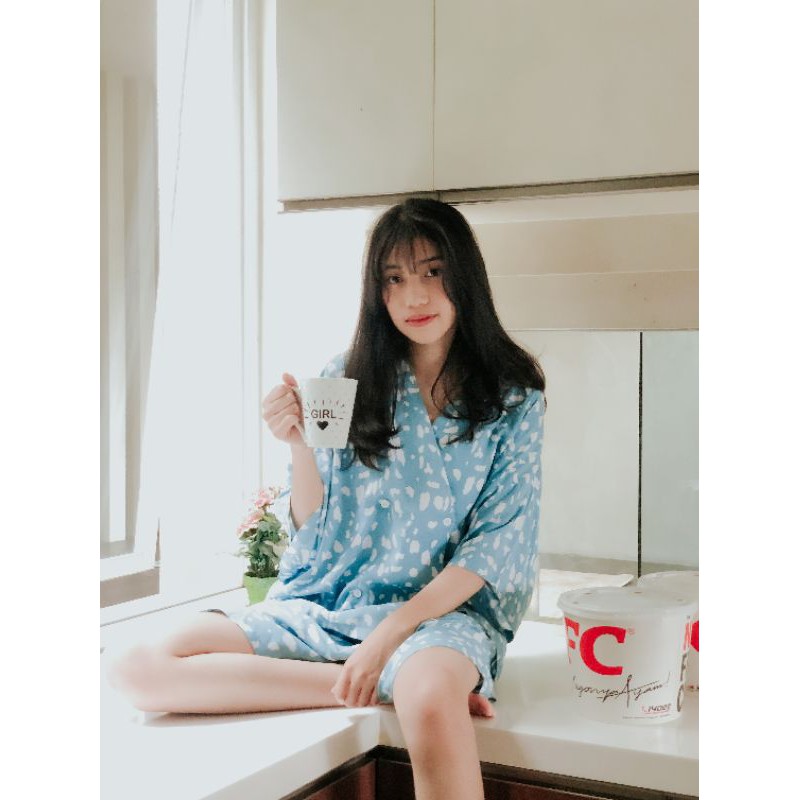 Rhea kimono pajama set - piyama wanita - baju tidur kimono