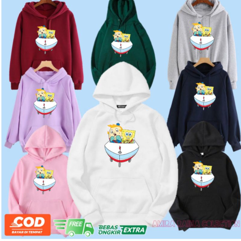 Jaket Hoodie Spongebob jerry/Sweater Spongebob anak/jaket hoodie spongebob unisex