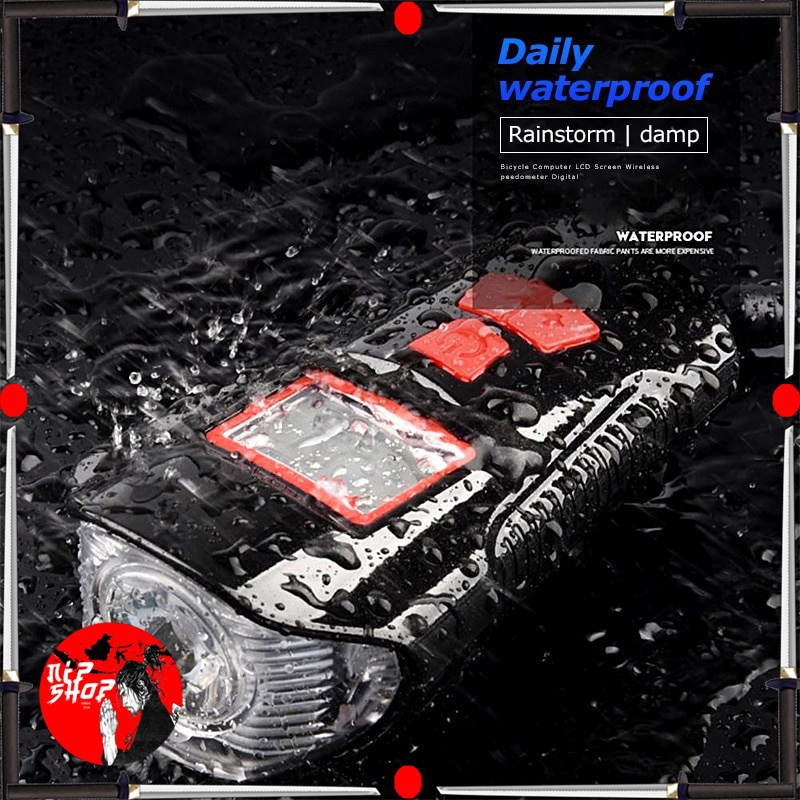 Lampu Klakson Sepeda LCD Screen Waterproof dan Speedometer