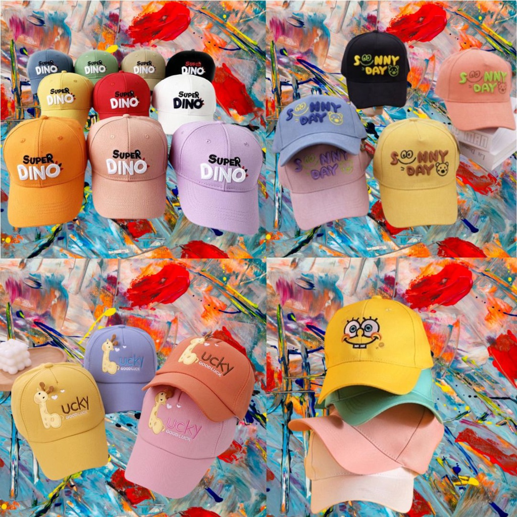 (NEEDS.ID) Topi anak bordir lucu premium Unisex umur 2-10 tahun - Topi Murah