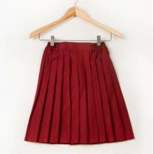 Rok Pendek SD Merah Bahan Tex
