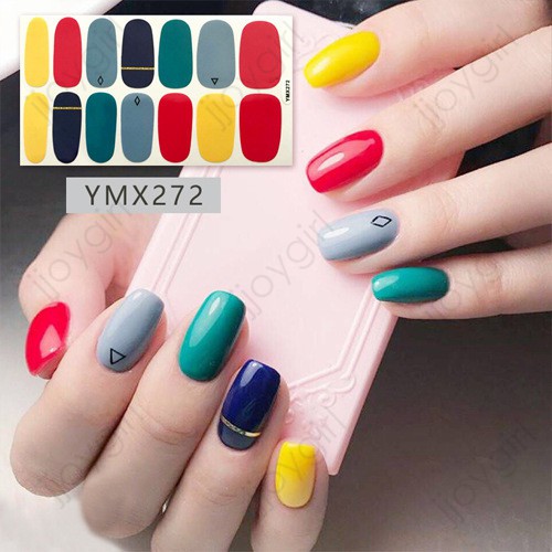 &lt;Jjoygirl&gt;YMX Nail sticker motif / sticker kuku / stiker kuku / nail stiker glitter / stripes design