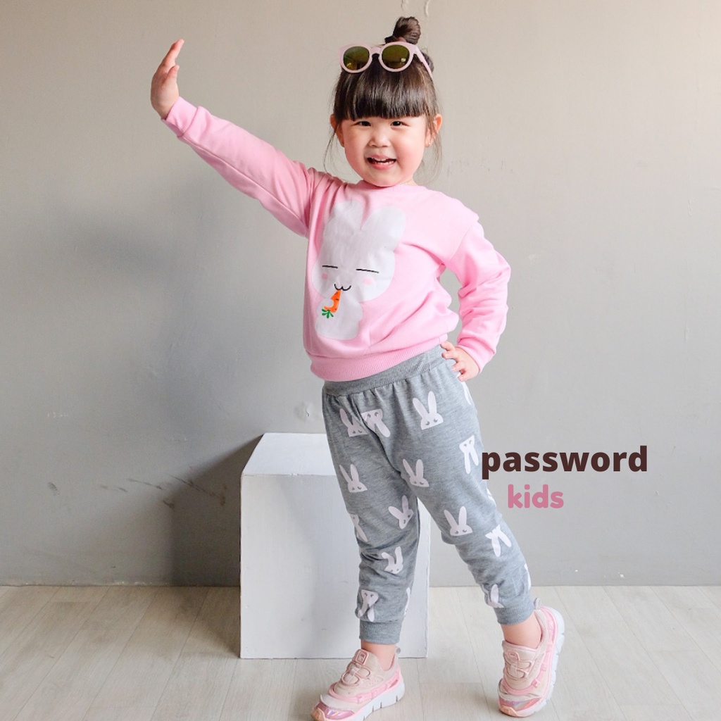 HappyOliver PASSWORD LUSTY BUNNY Setelan Sweater 1 - 7 Tahun Baju Anak BerKualitas PART 2