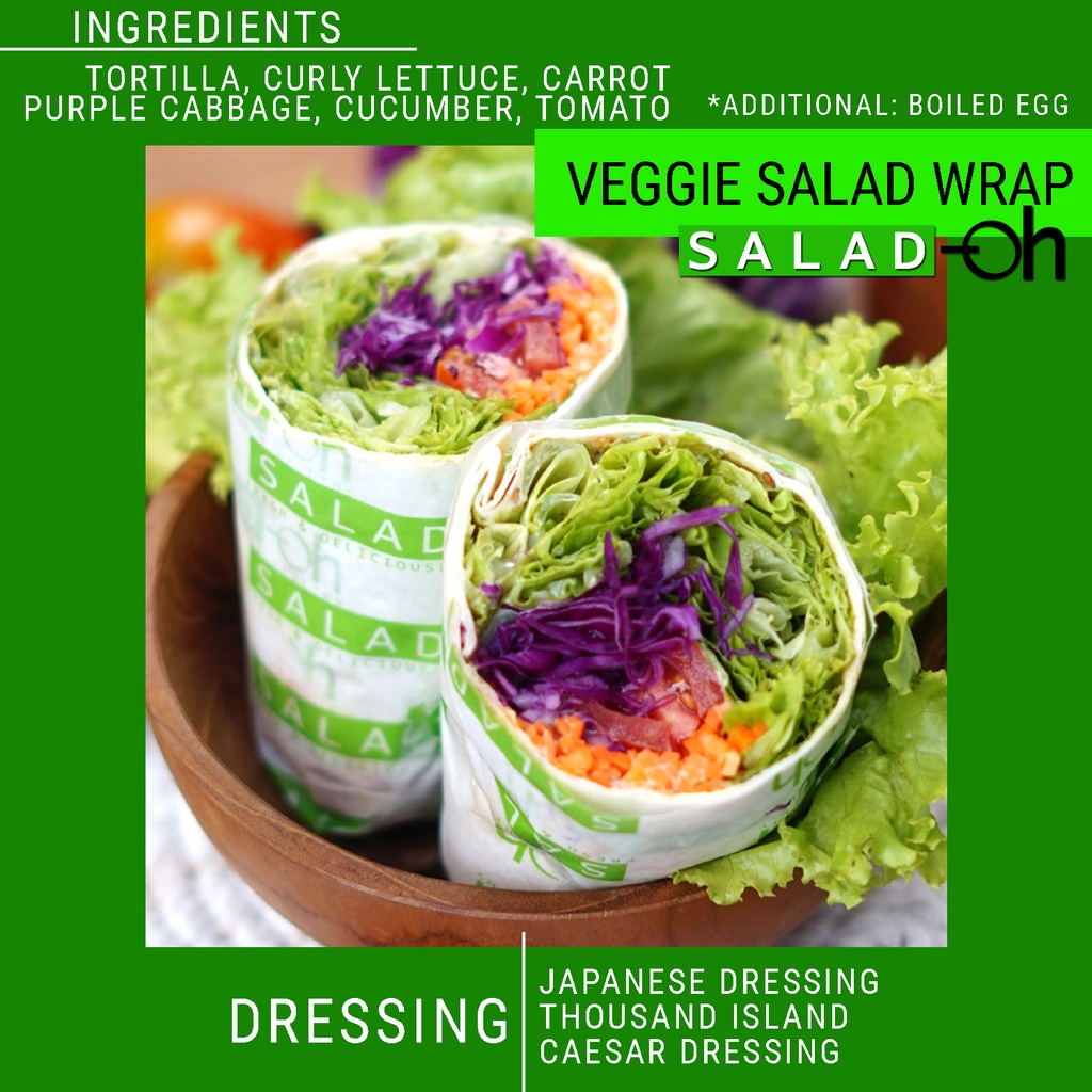 

VEGGIE SALAD WRAP by SALAD .OH ( salad sayur )