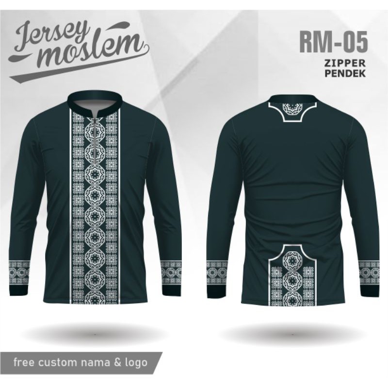 kaos jersey batik baju muslim pria kaos dakwah lengan panjang