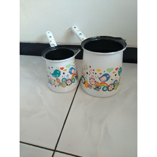 cofee warmer enamel/penghangat kopi/panci enamel