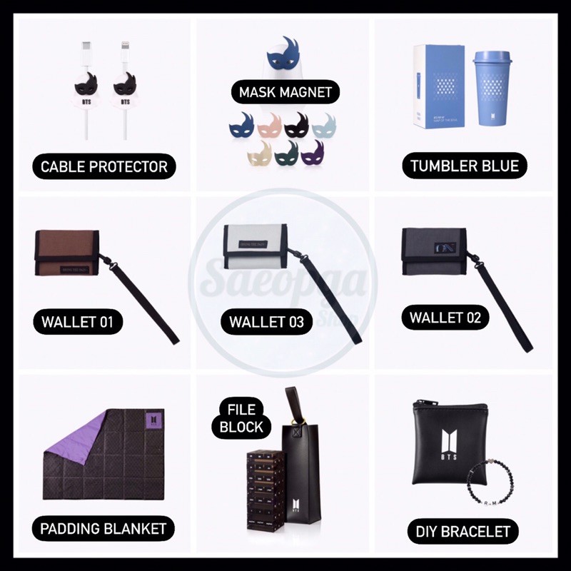 (2/2) BTS - POP UP STORE HOUSE OF MAP THE SOUL ON OFFICIAL MD HANKIE BLANKET JACKET HOODIE STAND JK