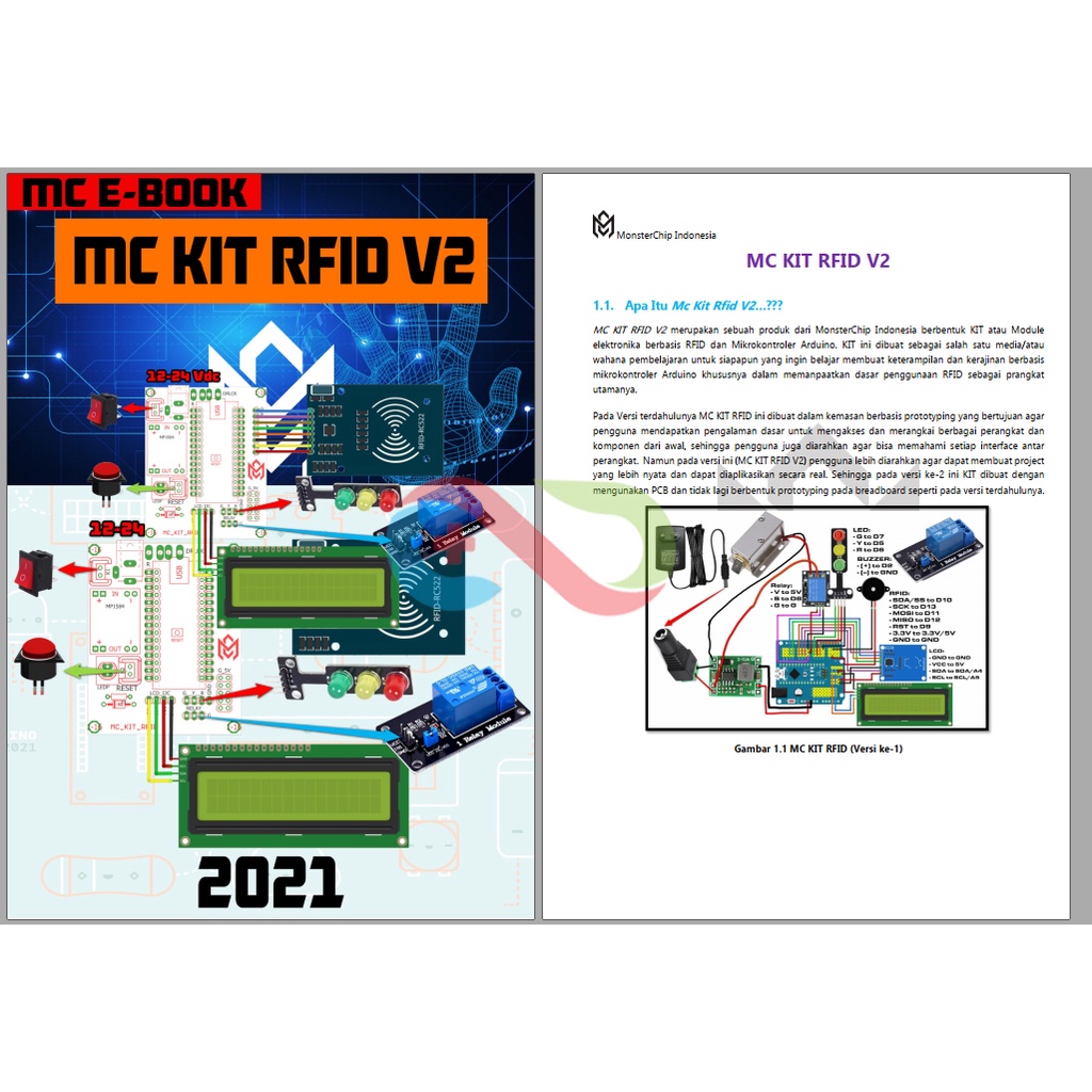 MC KIT RFID ARDUINO SMART SCURITY SYSTEM EKTP E-TOL E-SIM DOOR LOCK 2.0 NEW VERSION