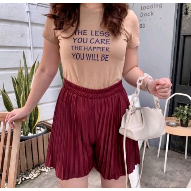 hotpants plisket celana plisket pendek kulot plisket pendek celana santai celana harian celana adem 