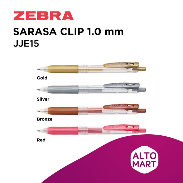 

Ker3n ZEBRA SARASA CLIP JJE15 Gel Pen Pulpen 1.0 mm *m: