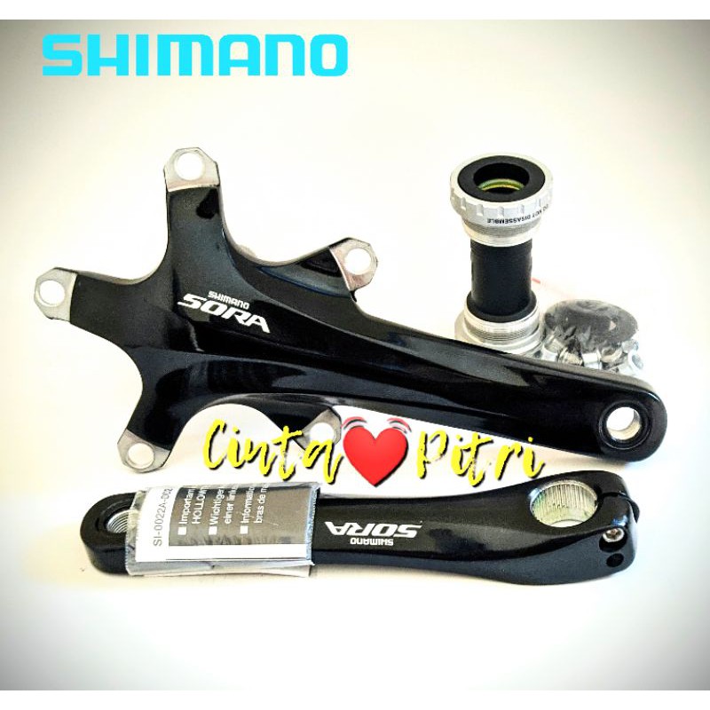 CRANK ARM SHIMANO SORA 130 BCD INCLUDE BB SEPEDA LIPAT MTB ROADBIKE CRANKSET