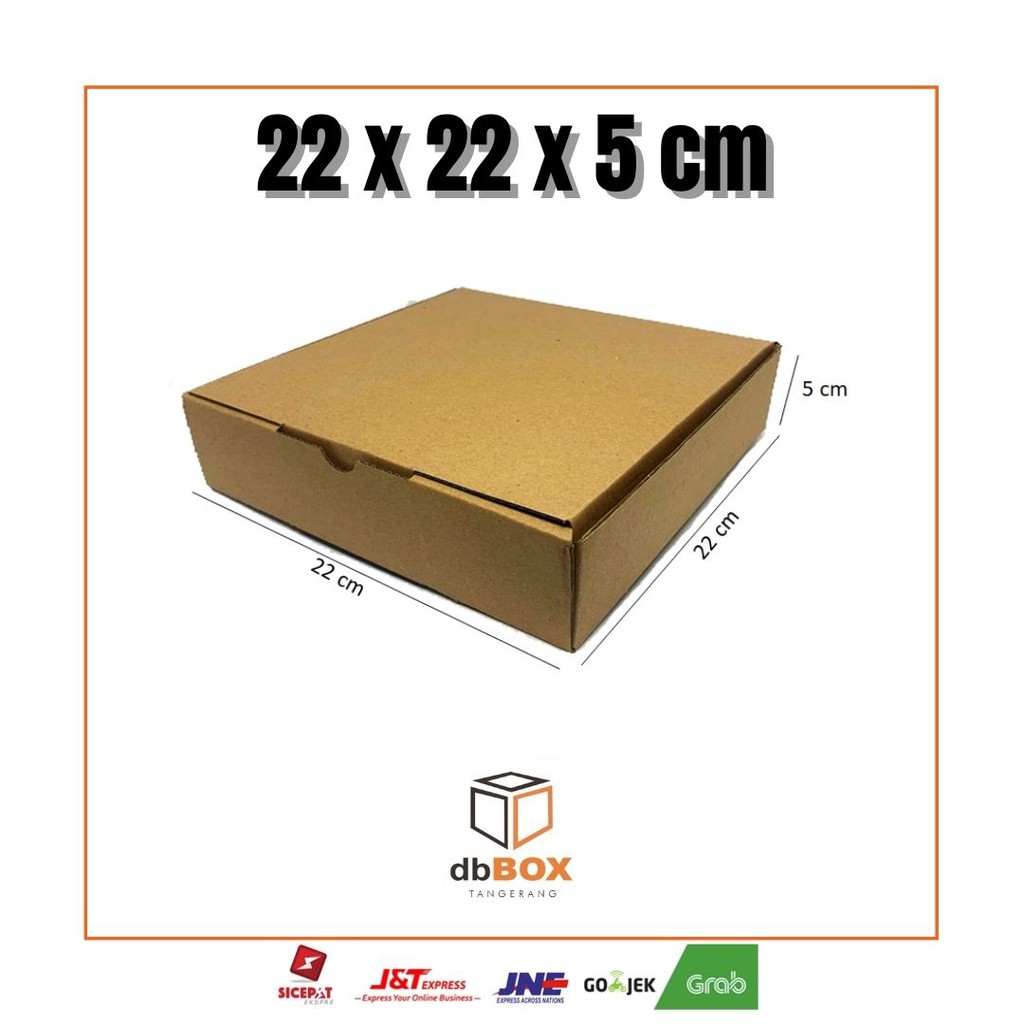 

Kardus 22x22x5 cm | Box Die Cut dan Easy Usage | Box Kue Tart | Box Aksesoris | Box Pizza