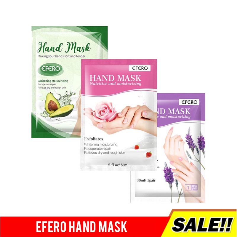 [ COD ] Efero Hand Mask Melembutkan Melembabkan Tangan Kering Masker Tangan Pengerupas Kulit Mati