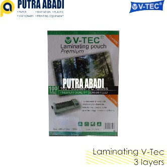 

Plastik Mika Laminating Laminating Pouch V-tec Folio 100 Micron