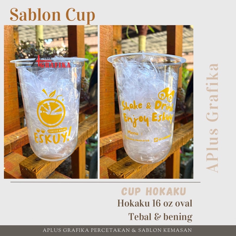 Sablon Cup Hokaku 16 oz Oval