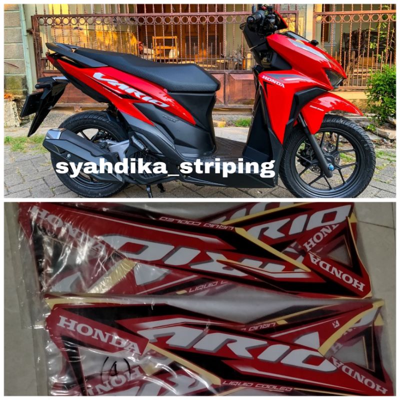 STIKER STRIPING LIS BODY HONDA VARIO 125 2020  MERAH ORIGINAL