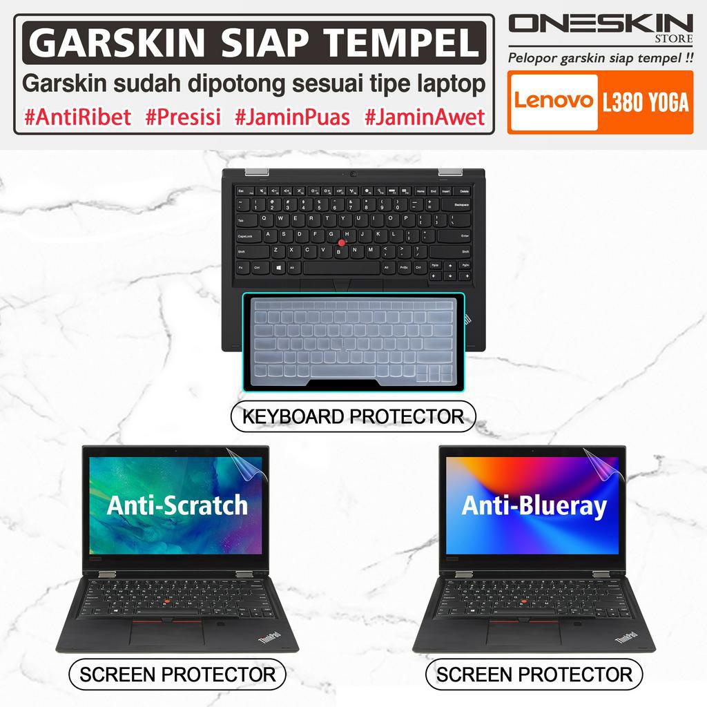 Garskin Sticker Laptop Pelindung Screen Keyboard Protector Lenovo ThinkPad L380 Yoga Gambar Full Body Silikon Bening Glossy Doff Anti Blueray Cooskin