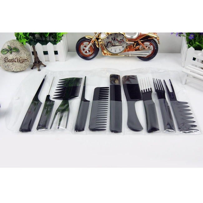 1 Set Sisir Rambut Salon Hair Combinasi 10pcs berbagai bentuk