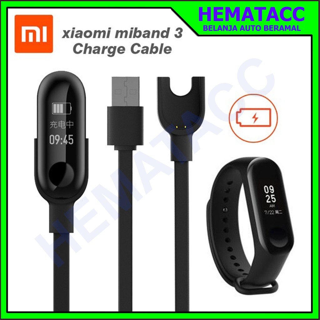 Kabel USB Charger Xiaomi Mi Band 3 &amp; SmartBand M3 M4 M5 M6 M7 Hematacc