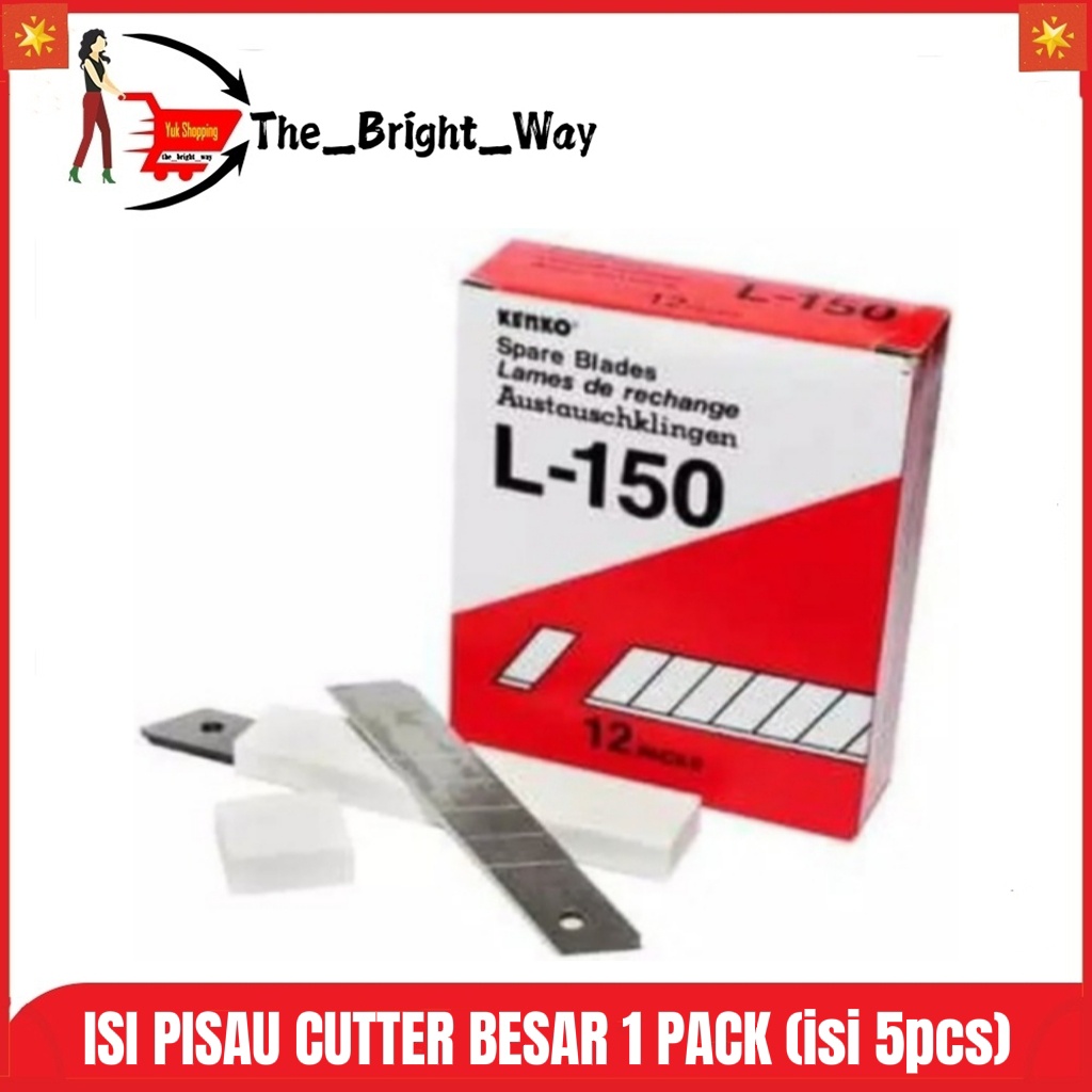 

Isi Refill Pisau Cutter Blade Besar L150 1 Tube Isi 10