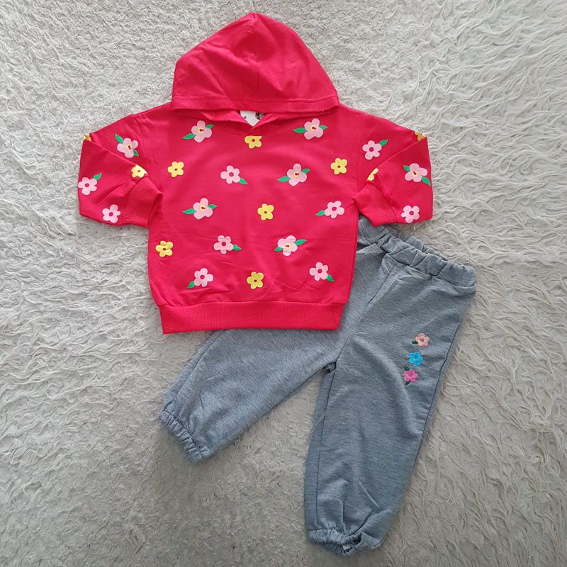 Baju Anak Perempuan Import Candy Joger set