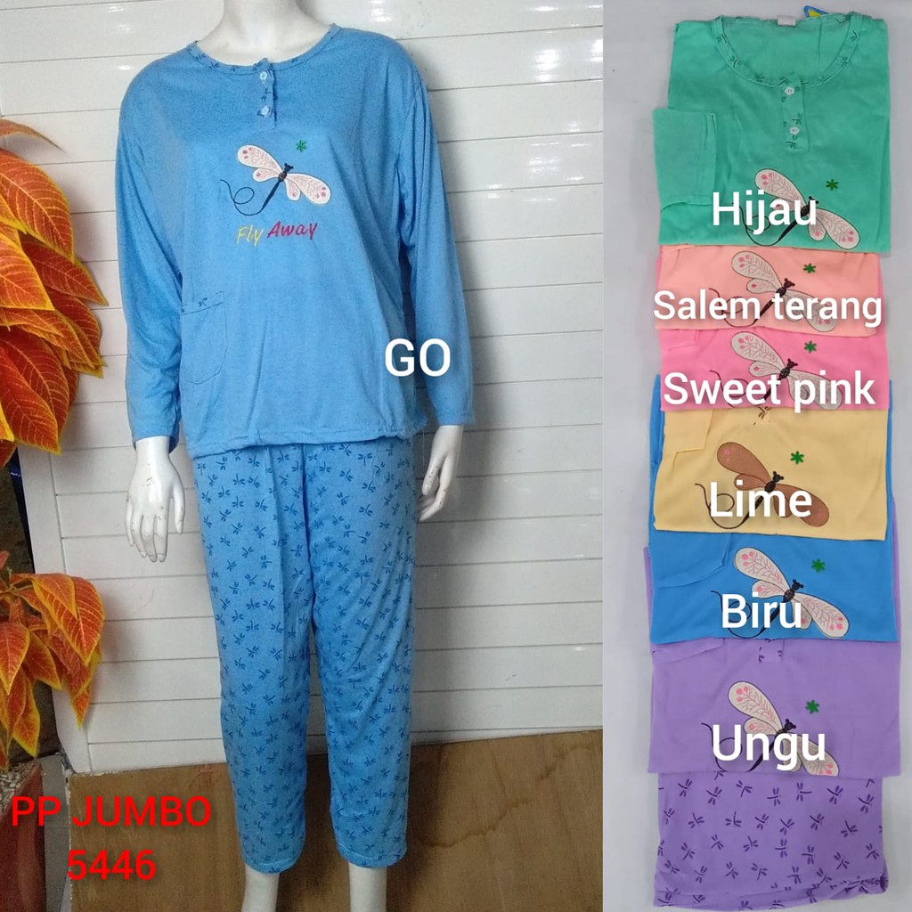 gos A BABYDOLL Bobo PP Dewasa Jumbo Setelan Baju Tidur Busui Celana Panjang Lengan Panjang Piyama