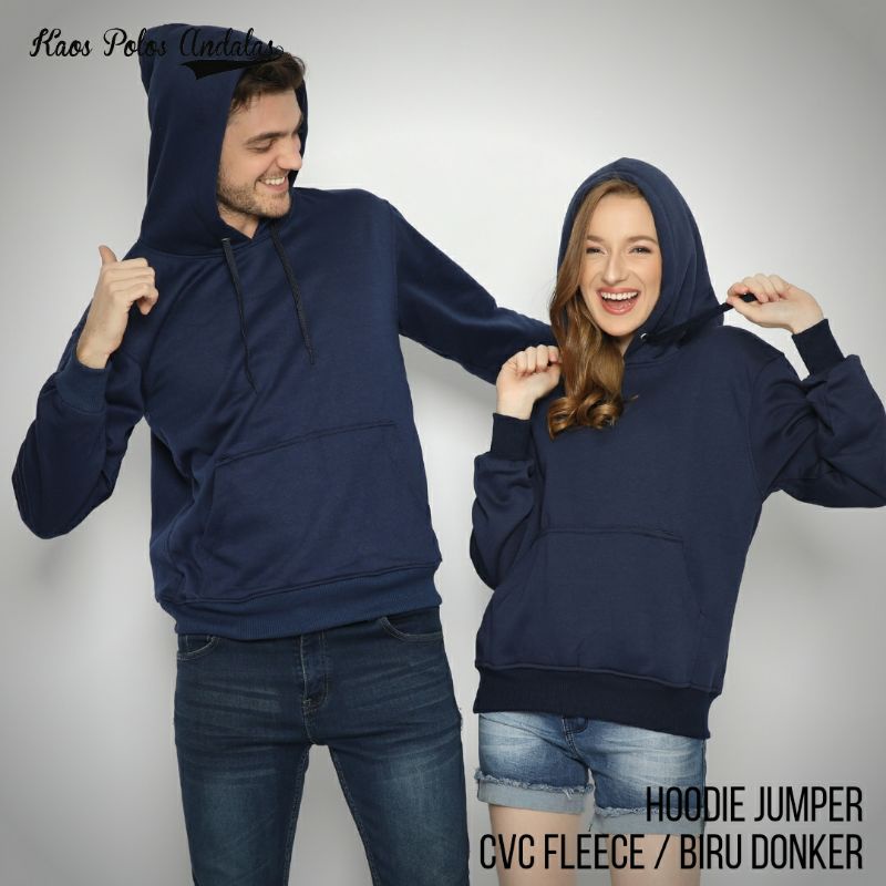 HOODIE JUMPER BAHAN COTTON CVC FLEECE SERI WARNA 1