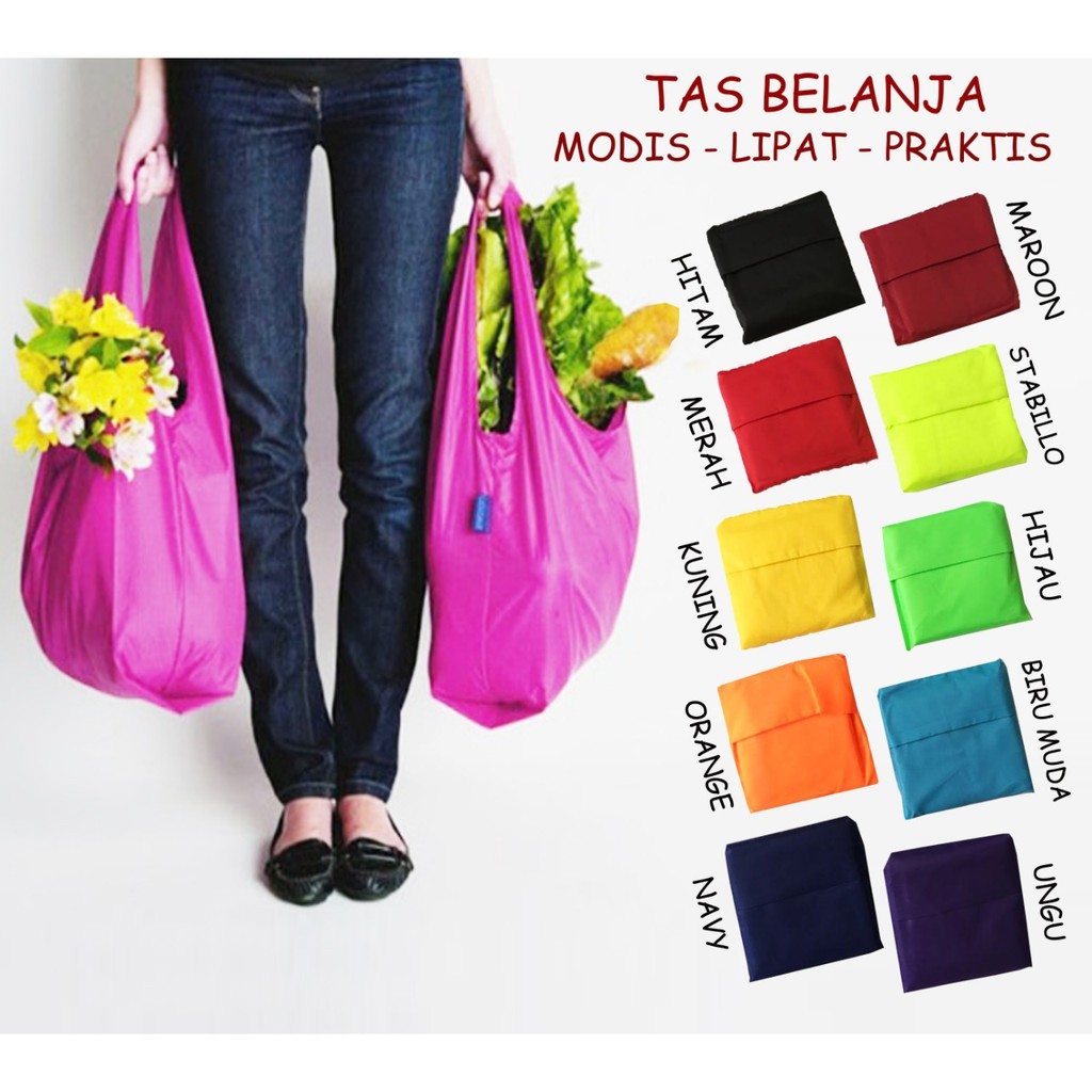 Kantong Belanja Lipat Tas Organizer No Plastik R596