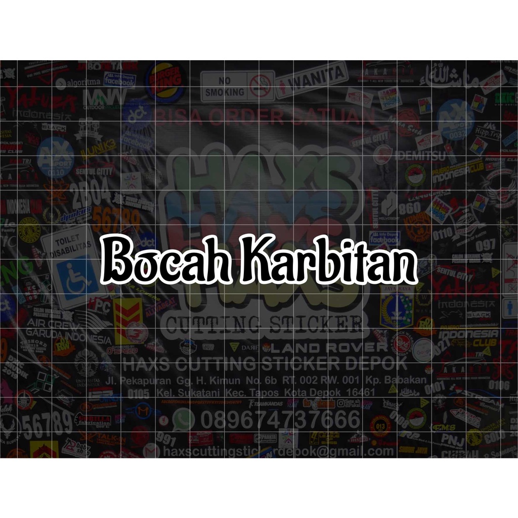 Cutting Sticker Bocah Karbitan Ukuran Tinggi 1,5 Cm