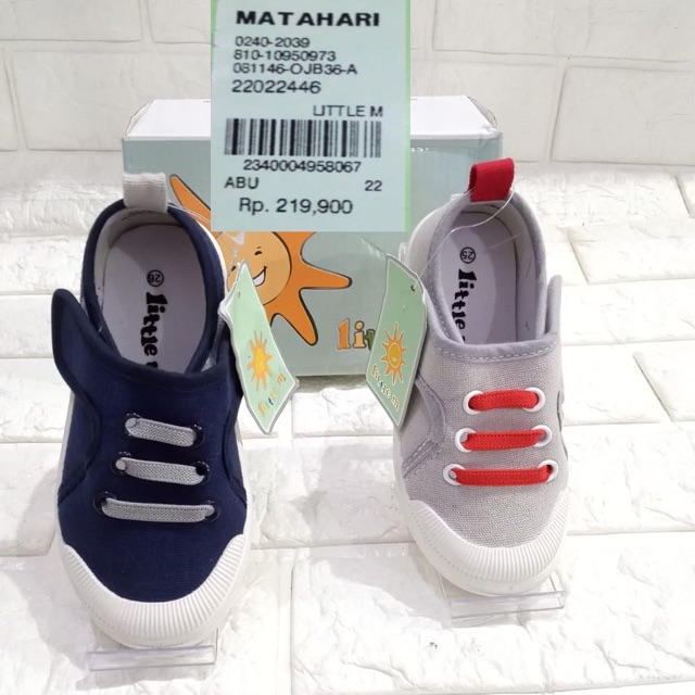 Sepatu anak laki- laki little m 4 motif size 22-26, brand matahari original diskon