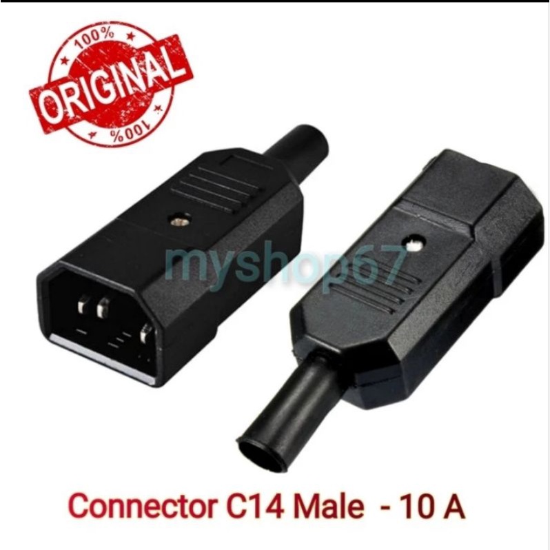 Konektor C14 Male - 10 Ampere ( socket 14 Male)