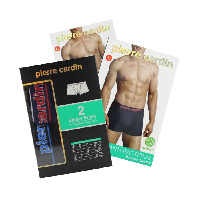 Moteza Celana Dalam Underwear Boxer Pria Bamboo - Pierre Cardin PC 698 / PC698 - Isi 2 pcs